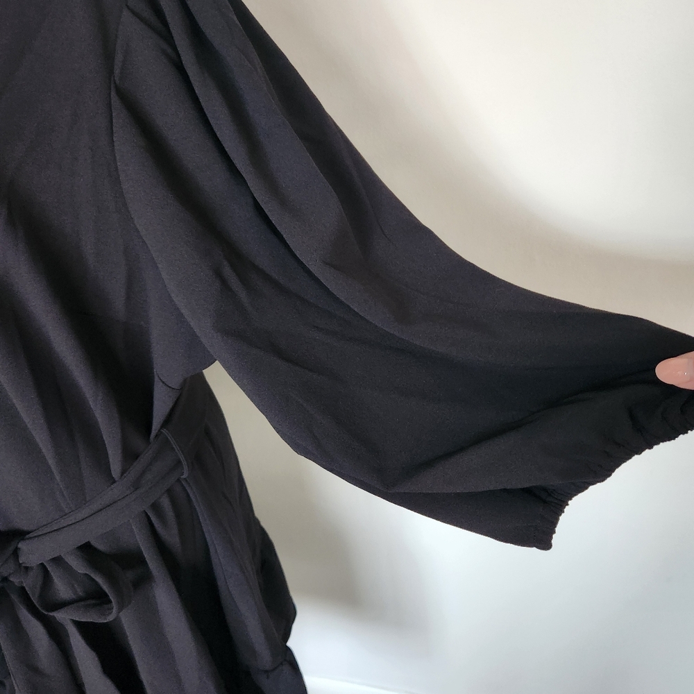 City Chic Plus Size LOVE ME KNOT Black Ruffle Belted Dress Party Large 20 - Picture 8 of 16